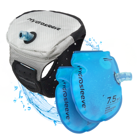 Hydrosleeve® Package  Hands-Free Armband Hydration System Arctic White