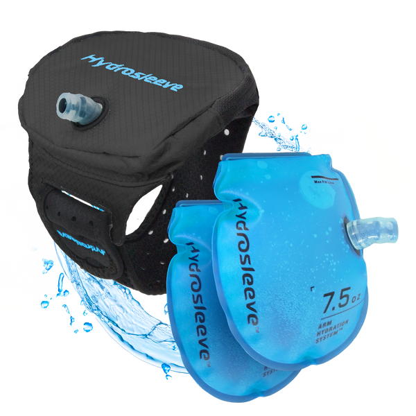 Hydrosleeve® Package  Hands-Free Armband Hydration System Ocean Blue