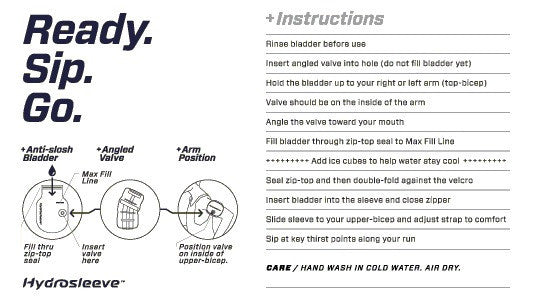 Hydrosleeve® Package  Hands-Free Armband Hydration System - Hydrosleeve®
